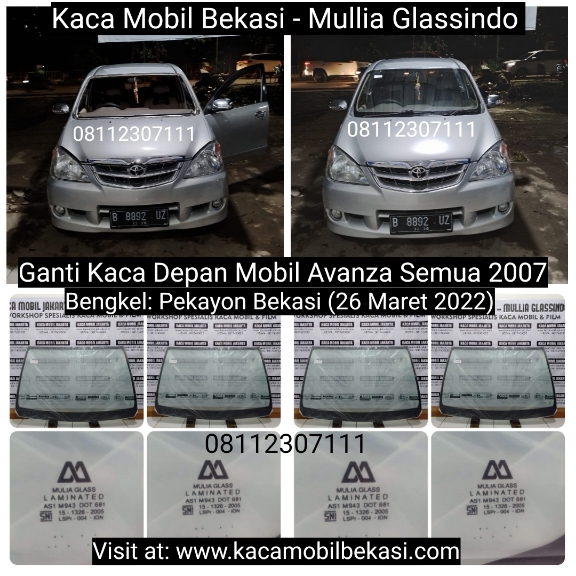 Pemasangan Kaca Depan Mobil Avanza Xenia Murah di Pekayon Bekasi