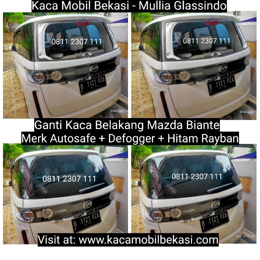 Pemasangan Kaca Mobil Belakang Mazda Biante di Bekasi Cikarang Murah