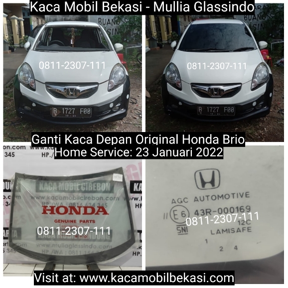 Pemasangan Kaca Depan Original Honda Brio di Bekasi Bergaransi