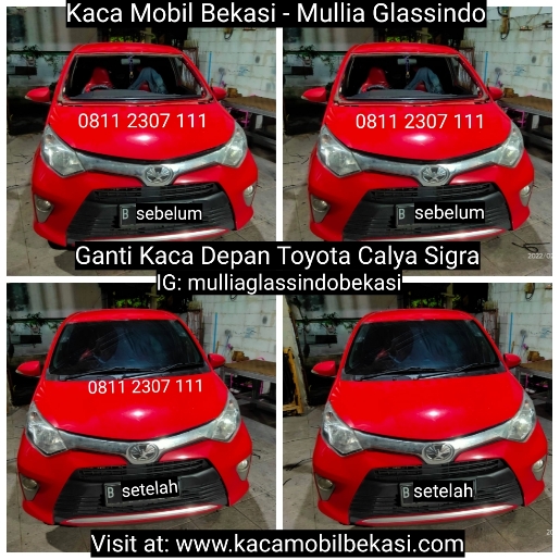 Pemasangan Kaca Mobil Depan Sigra Calya Murah di Bekasi