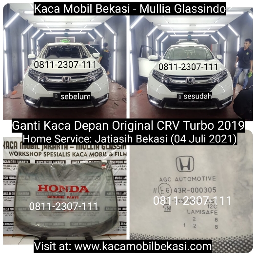 Layanan Ganti Kaca Depan Honda CRV Turbo di Bekasi Bergaransi dan Rapih