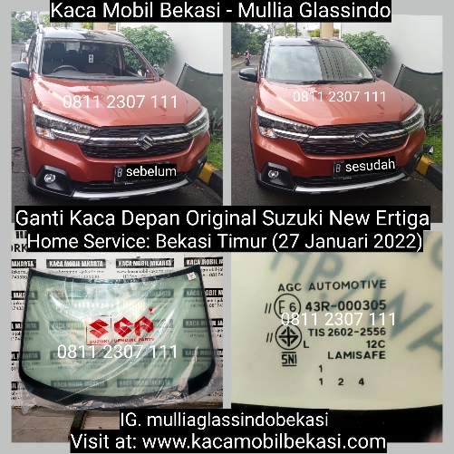 Pemasangan Kaca Depan Suzuki New Ertiga Original di Bekasi Murah 