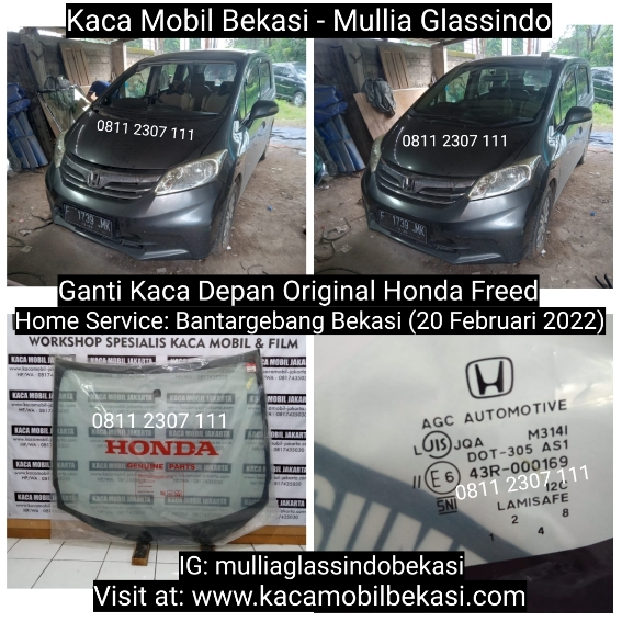 Home Service Ganti Kaca Depan Original Honda Freed di Bekasi Bantargebang