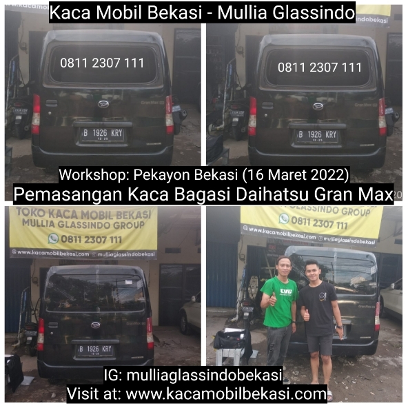 Pemasangan Kaca Belakang Mobil Gran Max di Pekayon Bekasi Murah