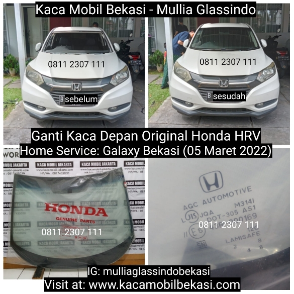 Home Service Pemasangan Kaca Depan Mobil Honda HRV di Bekasi Galaxy