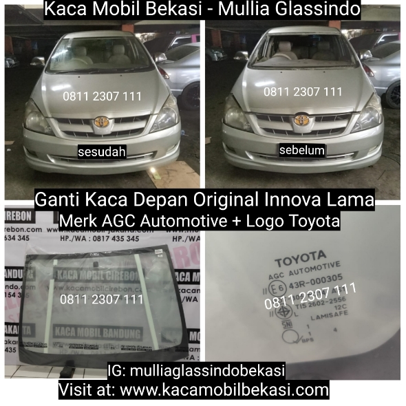 Pemasangan Kaca Depan Toyota Innova di Bekasi Murah dan Garansi