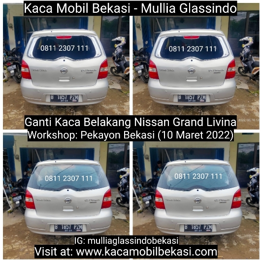 Pemasangan Kaca Mobil Belakang Nissan Livina di Bekasi Pekayon
