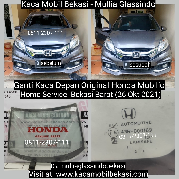 Pemasangan Kaca Depan Original Honda Mobilio di Bekasi Bergaransi