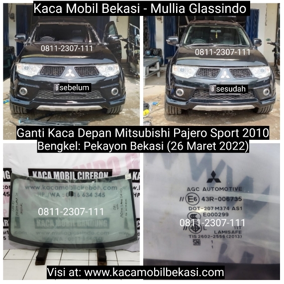 Bengkel Terdekat Pemasangan Kaca Depan Mobil Pajero Sport di Bekasi Bergaransi