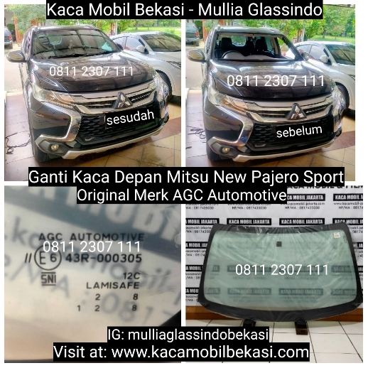 Pemasangan Kaca Depan Original Pajero Sport di Bekasi Bergaransi