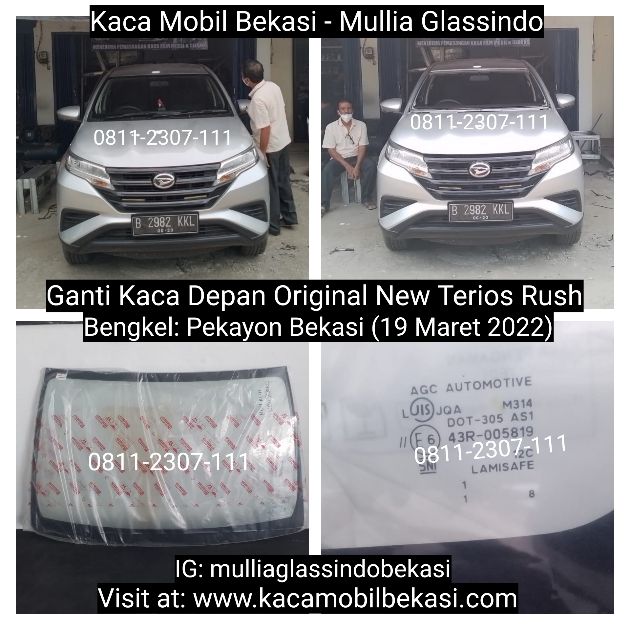 Layanan Ganti Kaca Depan Original New Terios Rush di Pekayon Bekasi