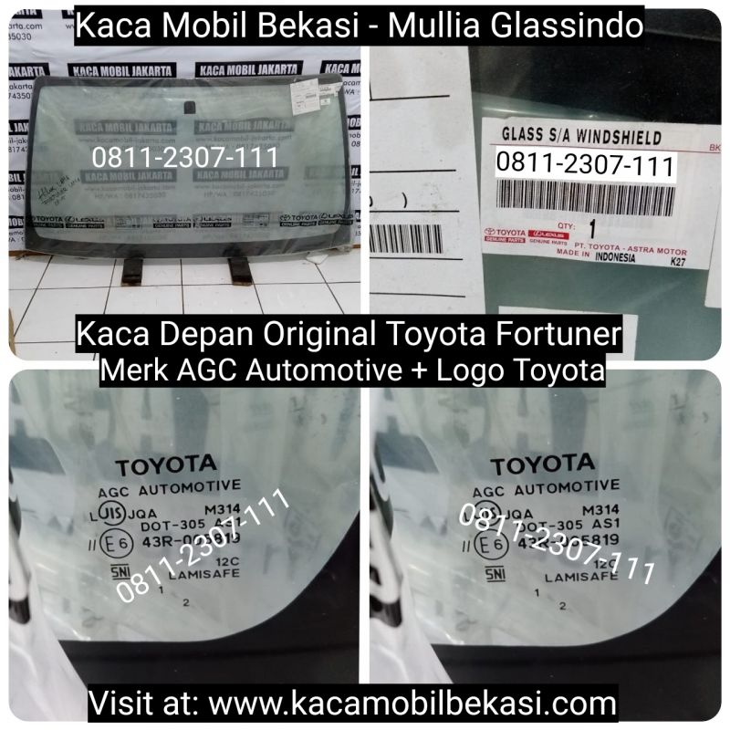 Harga Murah Kaca Depan Original Toyota Fortuner di Bekasi Depok Cikarang Karawang
