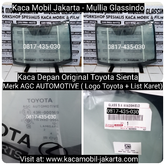 Jual Kaca Depan Original Toyota Sienta di Bekasi Cikarang Karawang Murah